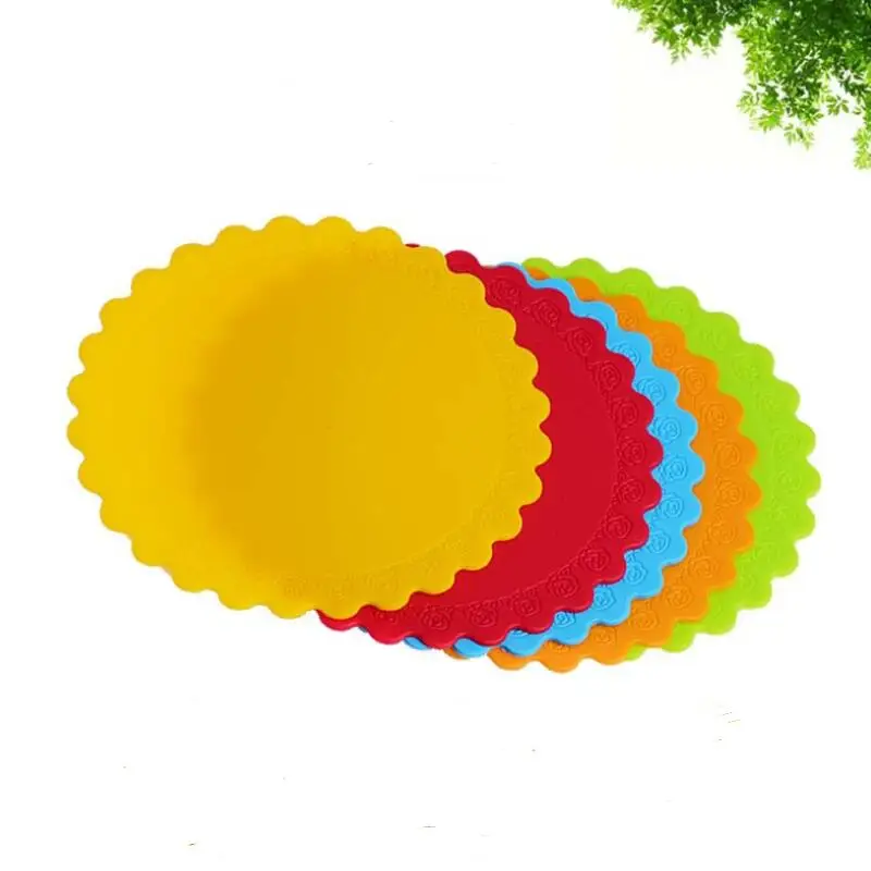 Kitchen Dining Room Silicone Heat Resistant Table Placement Mats Non-Slip Drink Coaster LX8526