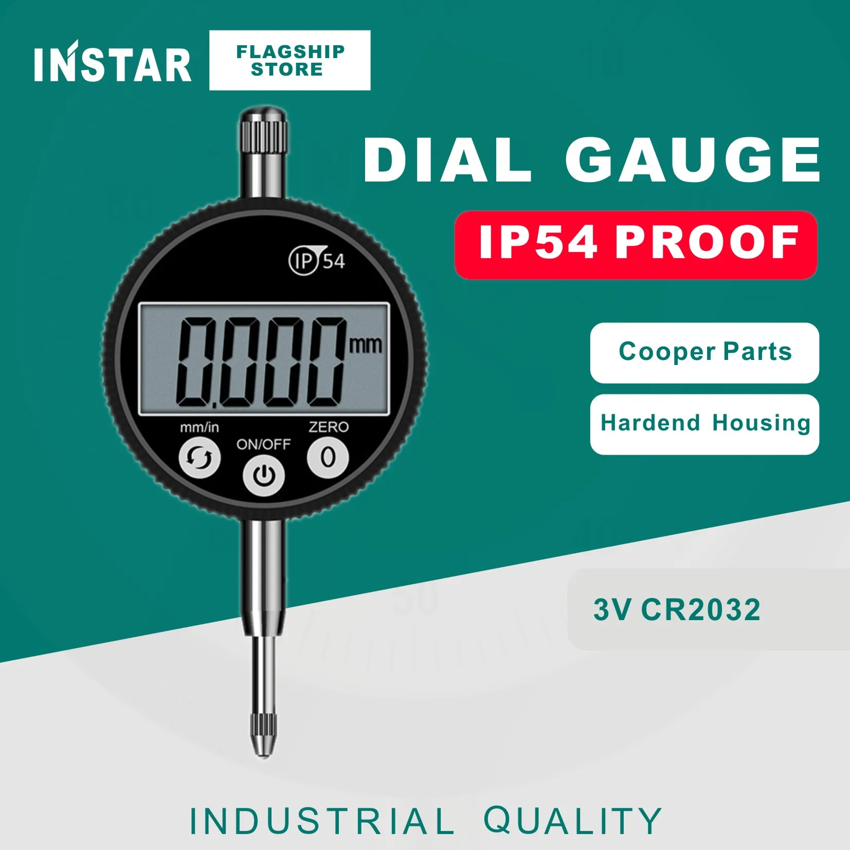 

INSTAR Digital Dial Indicator 0-12.7mm 0.01mm IP54 Oil Proof Electronic Dial Gauge 0-25.4mm 0.001mm Micon Industrial Quality