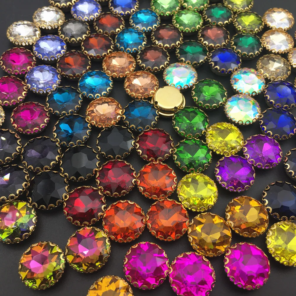 

Кристаллы Baoshihua всех размеров, круглые, с золотым кружевным узором, пришивные стразы с заостренной основой, плоские, декоративные камни для изготовления одежды