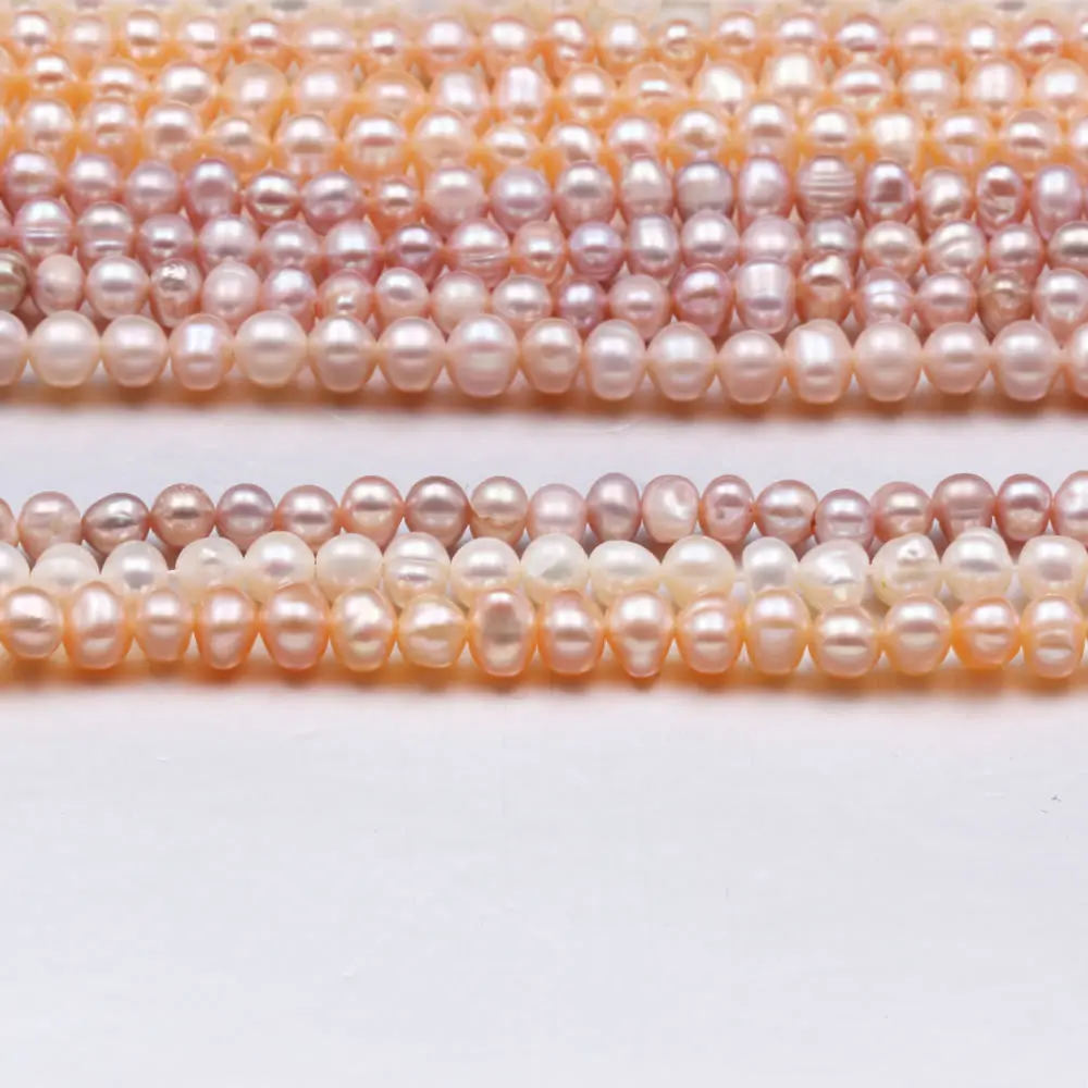 Natural Pearl Real Freshwater Pearls Beads Baroque Loose Spacer Beads For Jewelry Making DIY Bracelet Neckalce Accessories 3-4mm