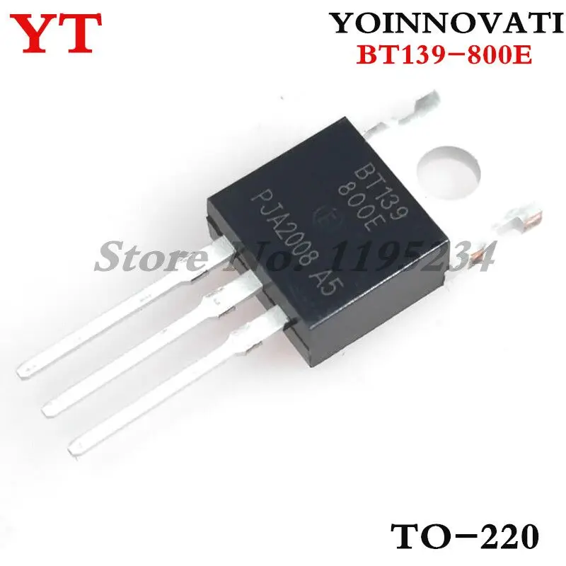 

200pcs/ lot BT139-800E TO-220 BT139-800 BT139 TRIAC SENS GATE 800V 16A TO220AB Best quality