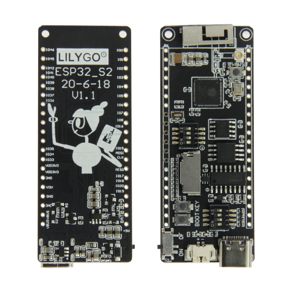 LILYGO® TTGO T8 ESP32-S2 V1.1 / ESP32-S-WOOR V1.1 WIFI Wireless Module Type-C Connector TF Card Slot Development Board