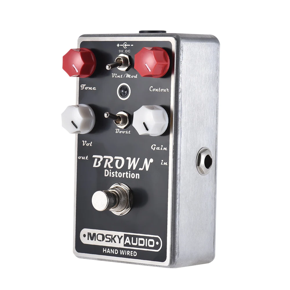 Mosky Brown Distortion Guitar Effect Pedal Pedal Reverb Electric Guitar Accessories Effects Pedal Power Supply Pedals