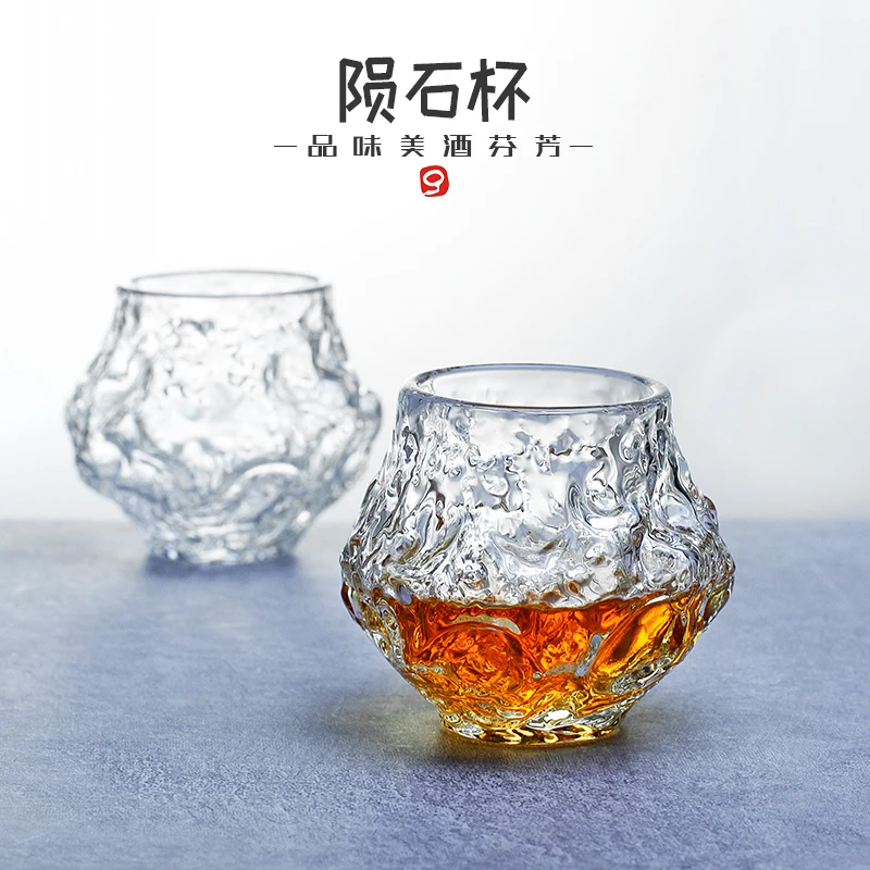 

2021 New Product Glass Planet Wandering Series-Meteorite Wine Cup Snifter Spirit Tasting Whisky Glass Willow Siyu Design Works