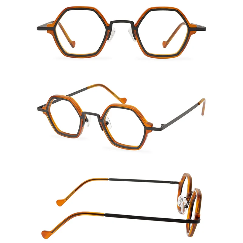 

Belight Optical Japan Design ANNE ET VALENTI*N Prescription Vintage Retro Irregular Shape Eyeglasses Spectacle Frame Eyewear M8