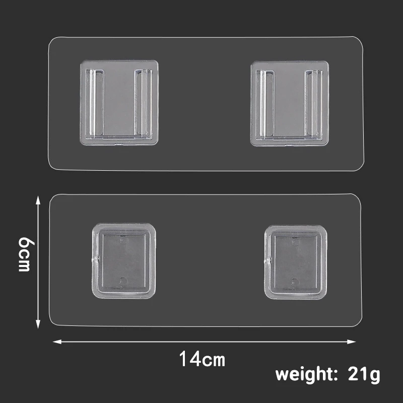 5pairs Hooks For Hanging Wall Hooks Transparent Multi-Purpose Waterproof Double-sided Self Adhesive Kitchen Home Accessories