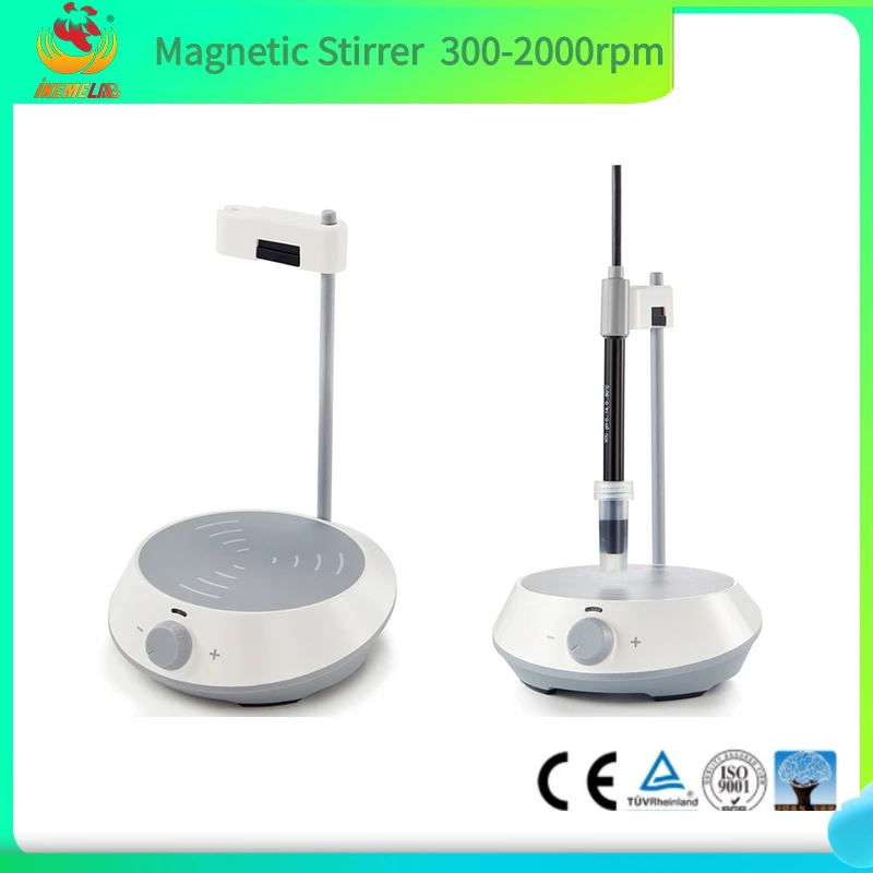 

IKEME 1.5L Magnetic Stirrer 3.5-inch Disk Surface Small Mixer Mini Magnetic Stirrer Laboratory Equipment