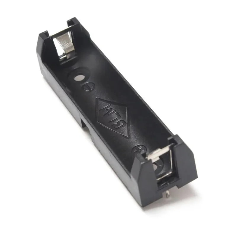 100 pz/lotto scatola di immagazzinaggio della batteria di formato AA 14500 contenitore della cassa del supporto della batteria di plastica con il supporto del pwb della Clip della molla del perno all'ingrosso