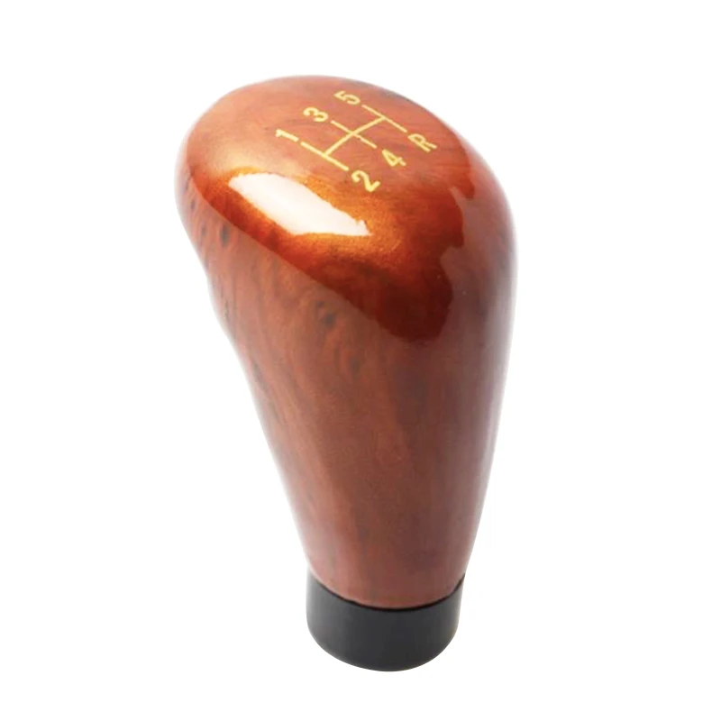 Car Styling Universal 5 Speed Shift Knob Manual Gear Lever Knob Peach Wood Gear Shift Knob