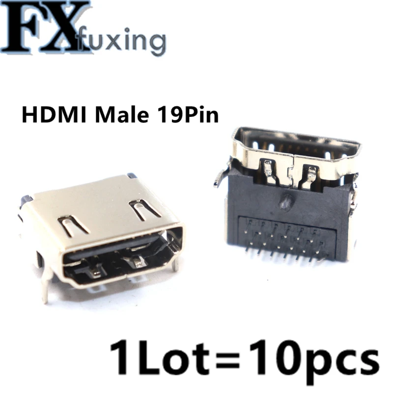 10 pcs For Sony PS3 2000 2500 HDMI Port Socket Interface For Playstation 3 HDMI Connector 19Pin HDMI Female Base 19P Mother Seat