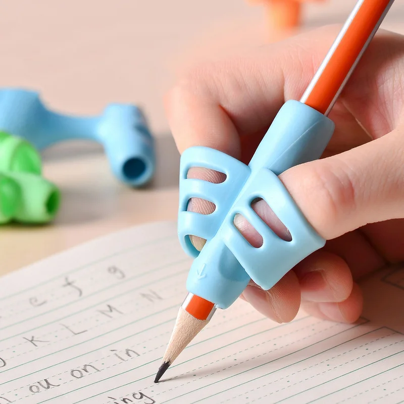 1Pcs 2 Pcs 5Pcs Pencil Holder Kids Beginner Writing Learning Silicone Aid Grip Posture Correction Tool Student Supplies