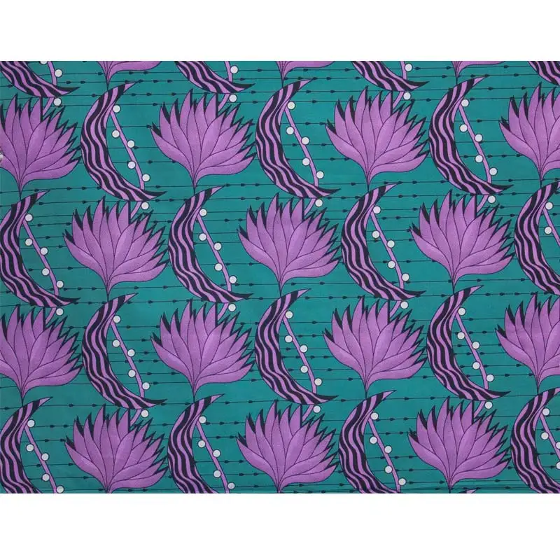 Afrikaanse Wax Stof Echte Polyester Print Bloemen Ankara Veritable Gegarandeerd Stof Voor Dagelijks Jurk 3/6 Yards