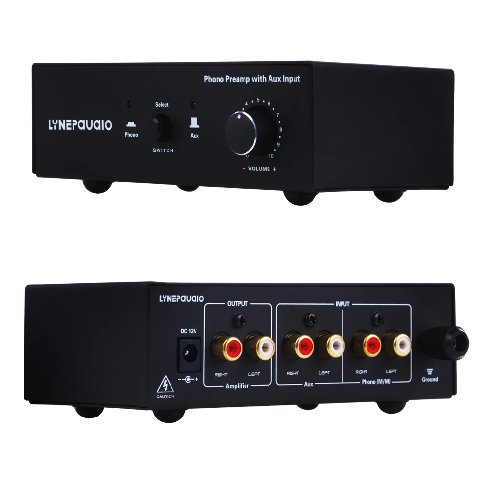 مضخم إشارة PHONO Prephonograph مع مضخم إشارة PHONO المساعد للتحكم في مستوى الصوت