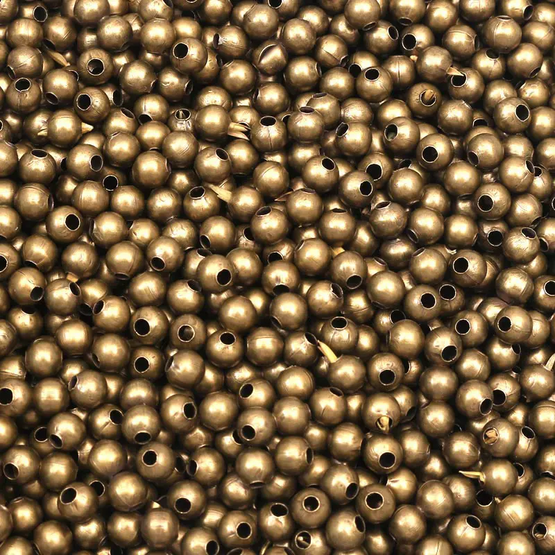 3mm 4mm 6mm Metal Beads Round Loose Spacer Beads for Jewelry Making Diy Bracelet Necklace Accessories Wholesale