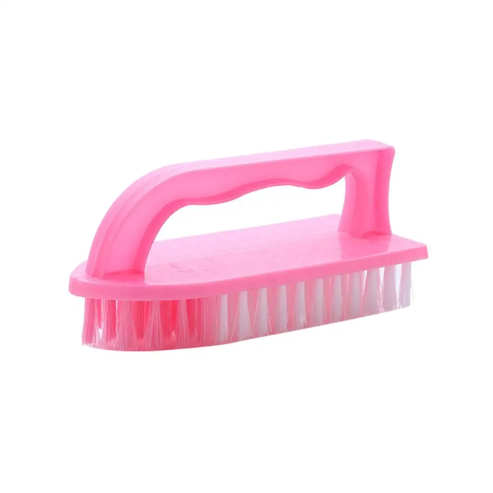 Cleanng Brush Plastic Shaped Scrubbing Brush Stiff Bristle Scrub Hard Nylon Handle Random Color Household Merchandises 2021