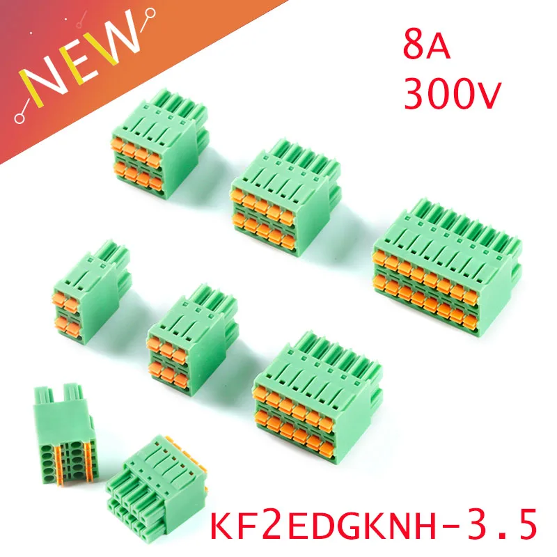 2Pcs KF2EDGKNH-2*2/3/4/5/6/8P/Double row plug 3.5mm pitch pluggable terminal block KF2EDGKNH 3.5 PCB PLUG-IN TERMINAL BlOCKS