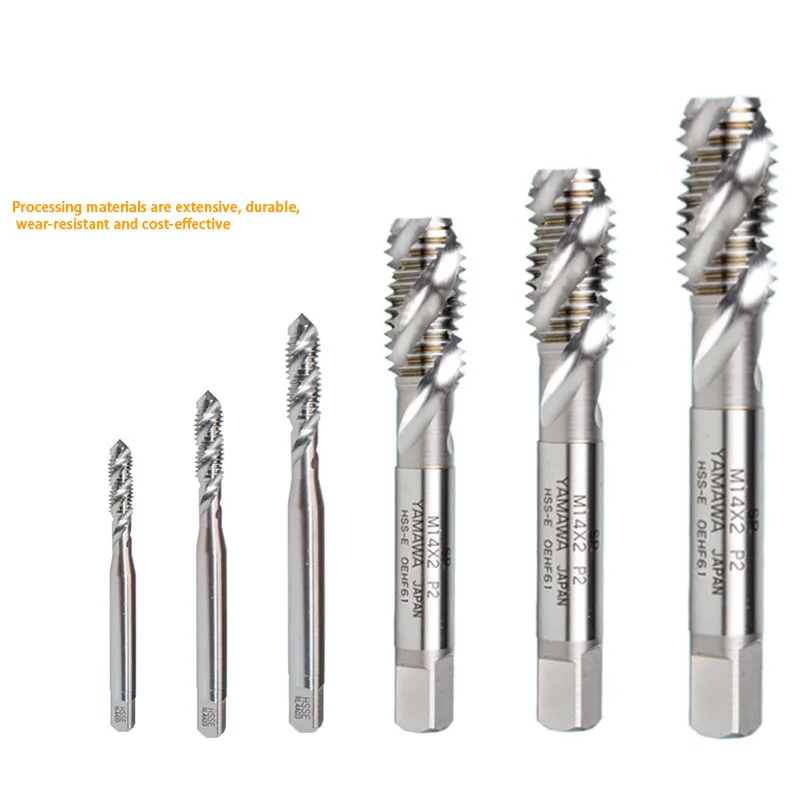Imagem -02 - Peça Yamawa m1 M1.2 M1.4 -m12 Torneiras Espirais para Máquina Cnc Aparelho de Rosqueamento Alumínio Processado 1