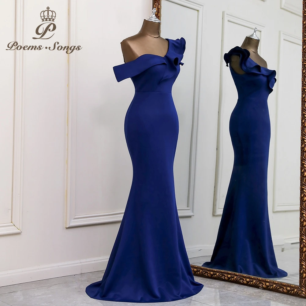 Elegant one shoulder evening dresses vestido de festa evening gowns 2022 formal party dresses women evening prom dresses