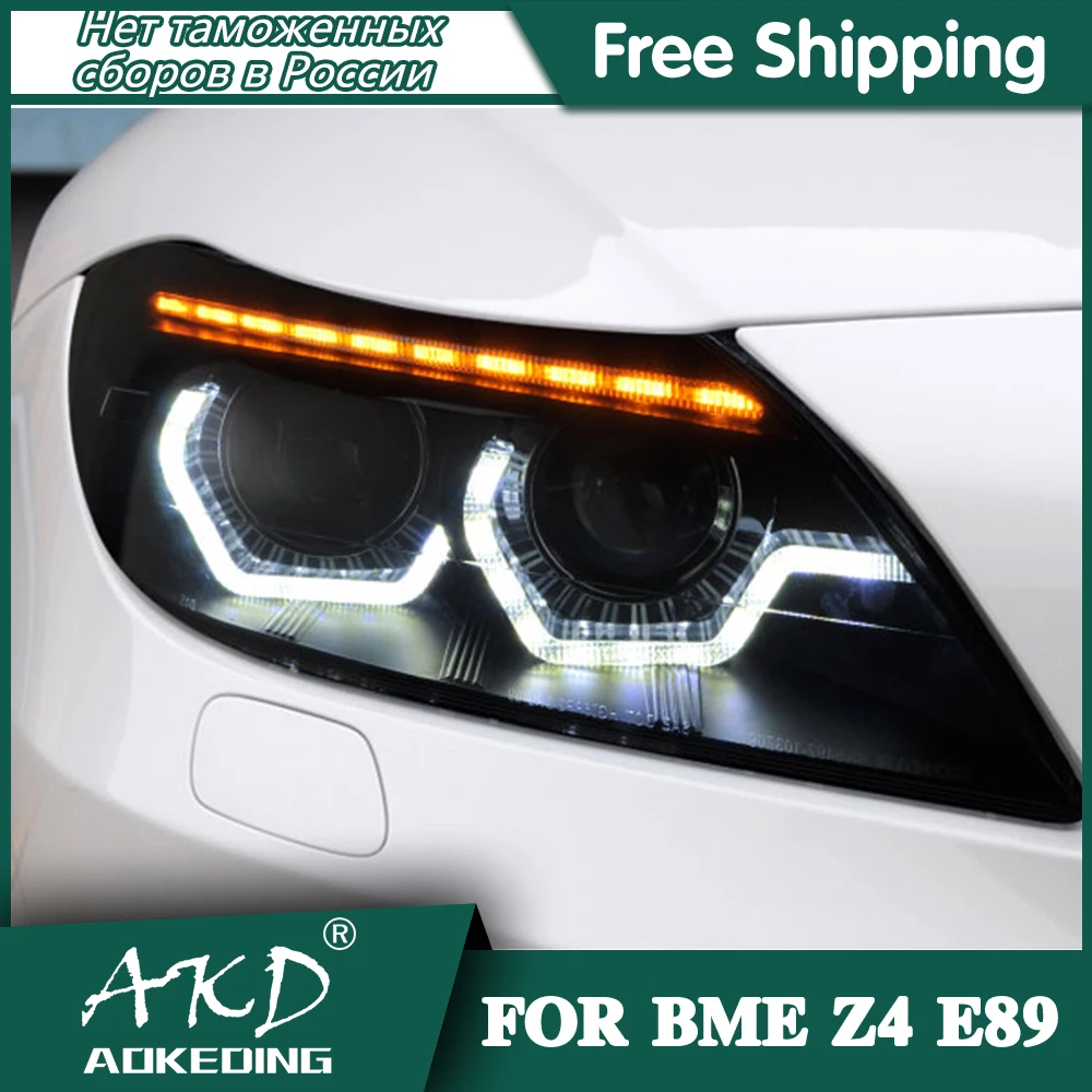 For BMW Z4 E89 Headlights 2009-2016 DRL Day Running Light LED Bi Xenon Bulb Fog Lights Car Accessory BMW Z4 E89 Head Lamp