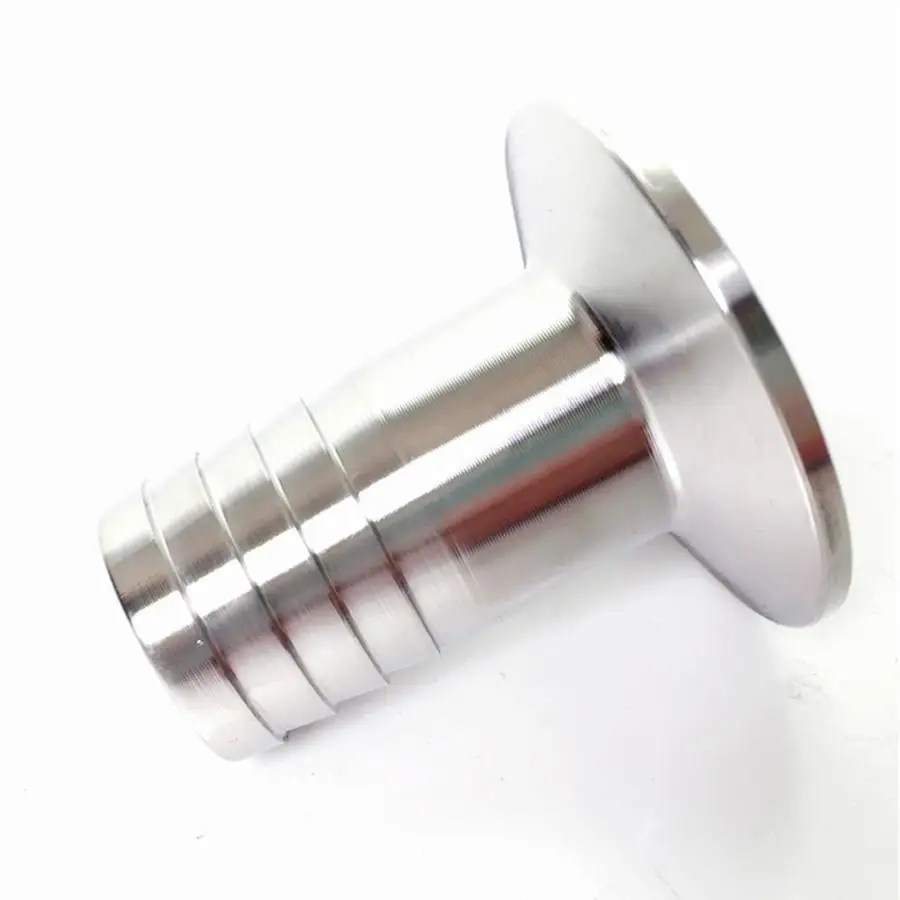 

32mm 1-1/4" Hose Barb x 2" Tri Clamp SUS 304 Stainless Steel Sanitary Tri-Clamp Hosetail Coupler Fitting Home Brew