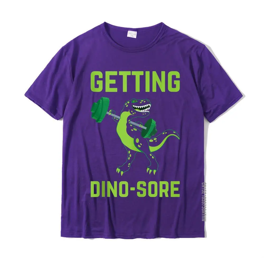 Getting Dino-Sore Funny T Rex Dinosaur Workout Wholesale Men Tops Tees Slim Fit Top T-Shirts Cotton Casual