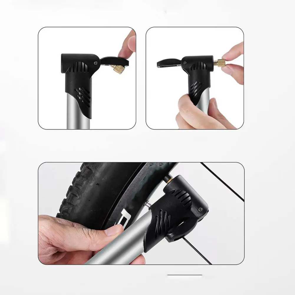 Bike Pump Mini Portable Stainless Steel Multifunction Bicycle Tool Set Inflator Basketball Football Hand Air Pump