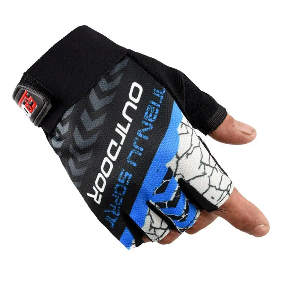 1 Pair Nylon Half Finger Gloves Breathable Antislip Gloves for Men Women Mountain Bike Fishing Fitness Yoga Non-slip Glove