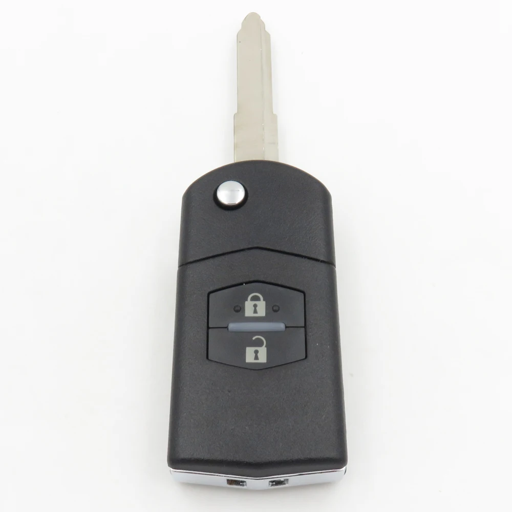 1pcs for Mazda 2 Button Remote Flip Key Shell to fit for Mazda 2 3 5 6 RX7 RX8 BT50 NO LOGO