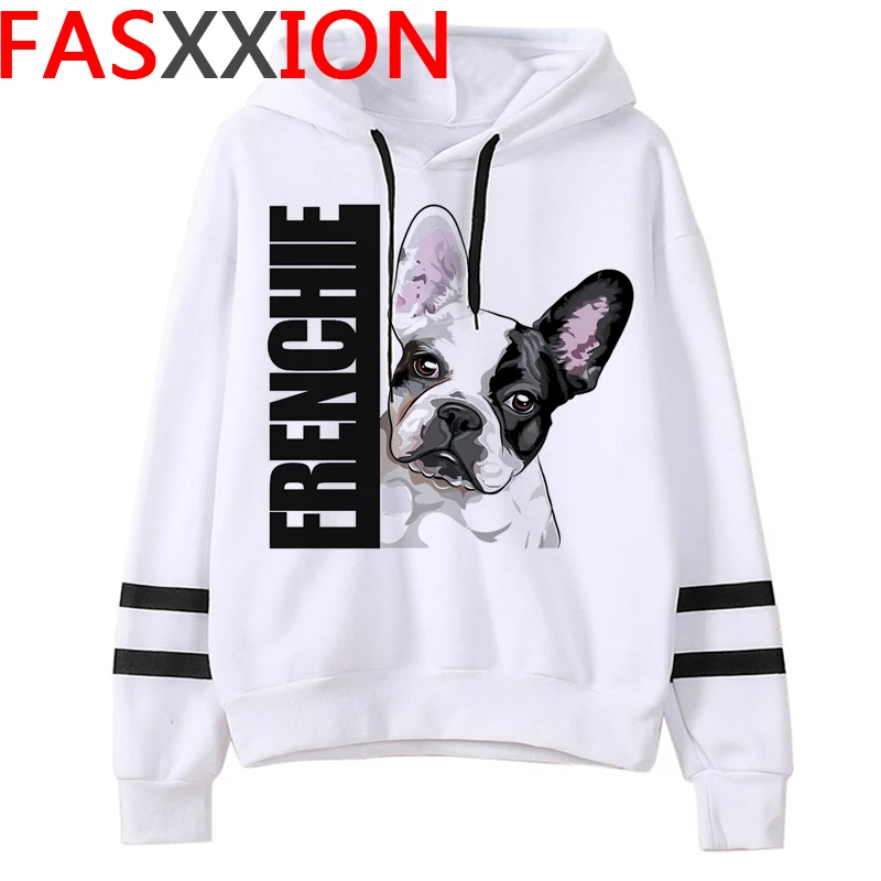 Sweat à Capuche Bouledogue Français pour Femme, Streetwear Harajuku, 600