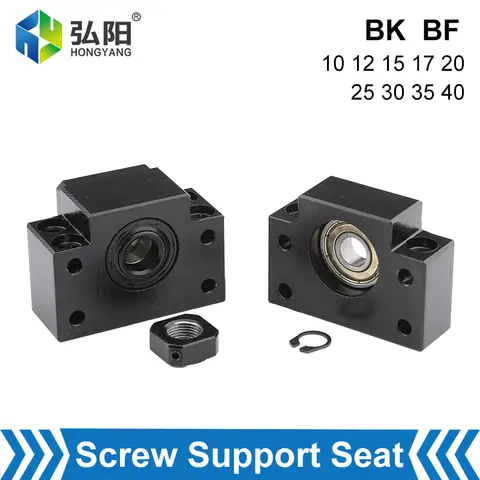 Ball Screw Support Connector Screw Bearing Seat BK BF10 15 17 25 30EK EF Screw Bracket Fixing Seat CNC 3D Printer Parts