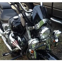 Windshield Windscreen For 1998 - 2019 Yamaha V-Star V Star XVS 650 XVS650 250 XV250 1100 XVS1100 Custom Front Fork Mount Screen