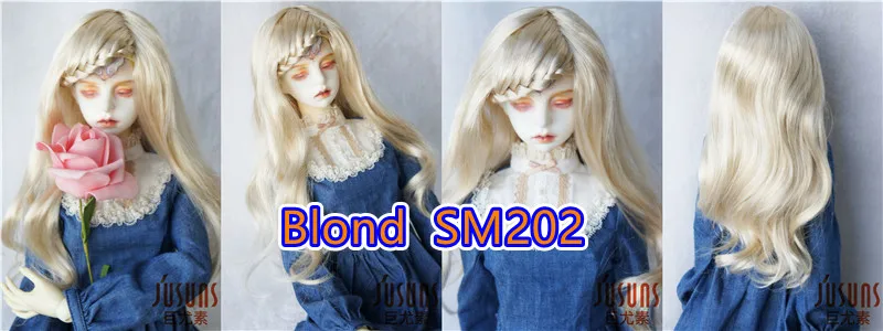 Jusuns Doll Wig JD204 6-7' 7-8' 8-9' 9-10' Long Lady Braids Wave 1/6 1/4 1/3 YOSD MSD SD Blythes Synthetic Mohair BJD Hair
