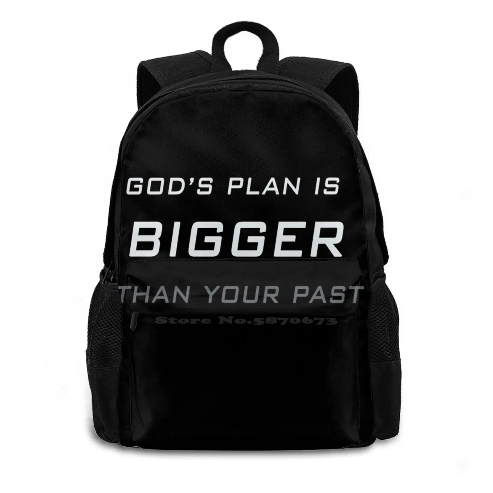 El Plan de Dios es más grande que tu cita Positif anterior, bolsas de moda de motivación, mochila para portátil de viaje, Citas