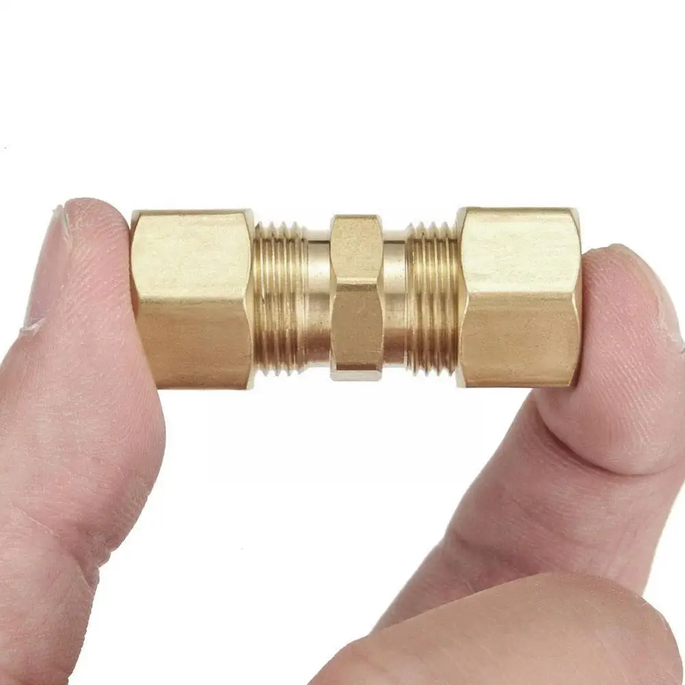 Brass Brake Line Union Fittings Straight Reducer Compression 33 3/16\