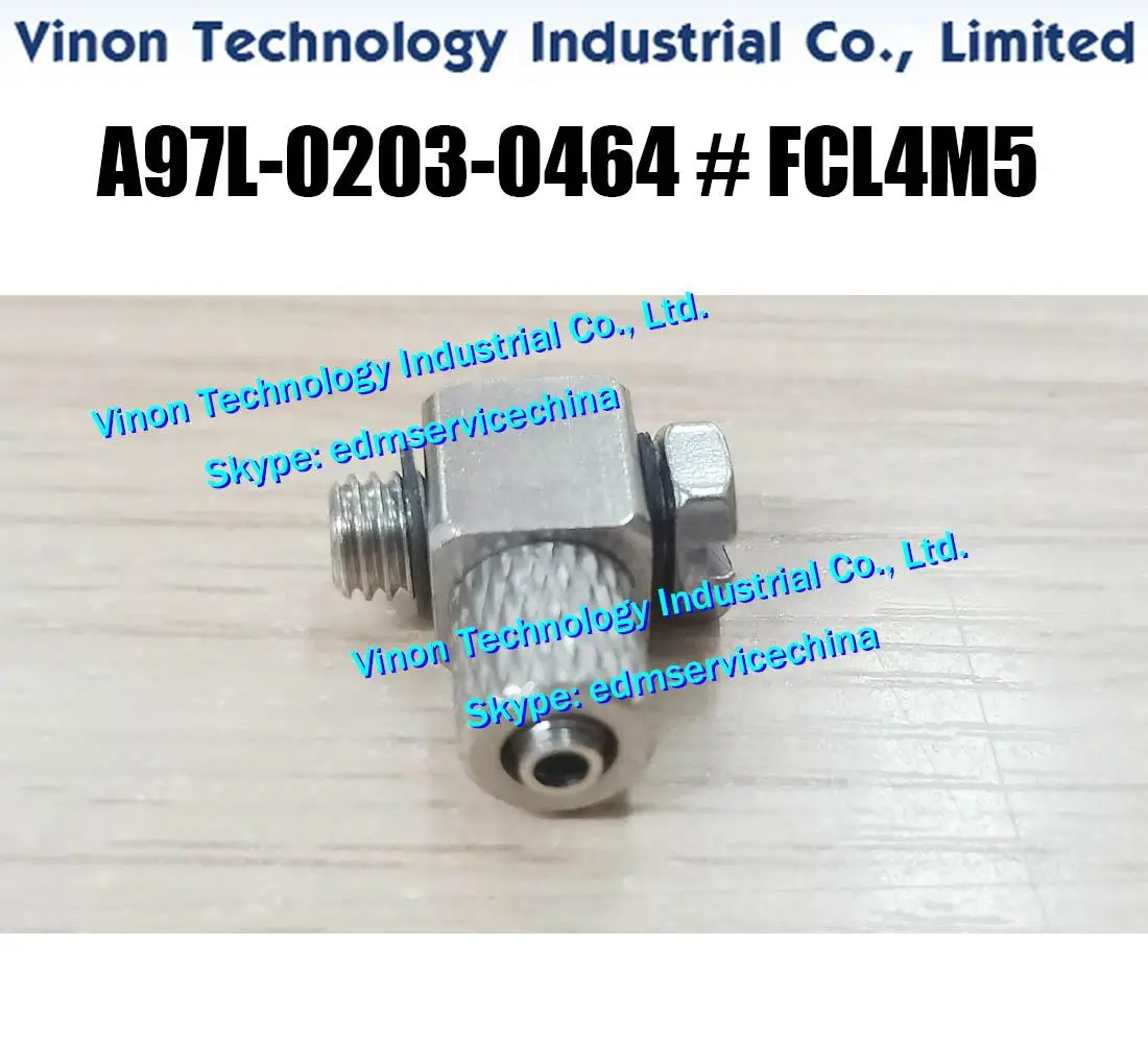 A97L-0203-0464#FCL4M5 edm Elbow Screw Joint (2PCS PACK) for Fanuc iD,iE. Fanuc edm parts A97L-0203-0464 FLSM5, A97L-0203-0464/FC