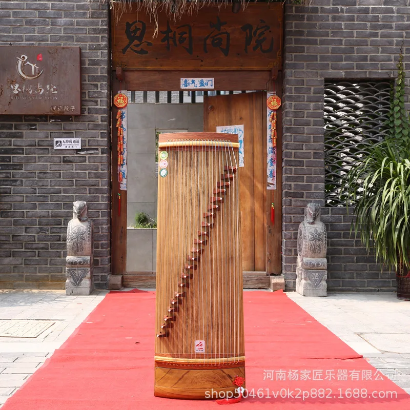 1m small guzheng retro shell carving portable performance grading practice guzheng plucking instrument