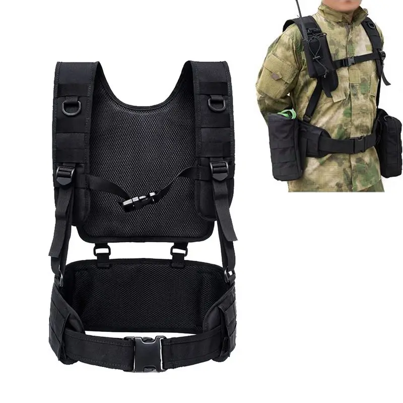 

Tactical Vest Combat Outdoor Body Armor Hunting Vest Paintball Equipment Chest Rig Vest With Waist Belt Harness