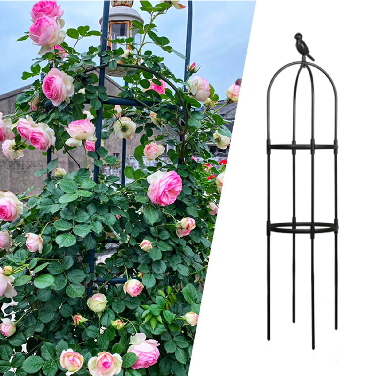 

Garden Trellis Stands Shelf Plant Support Frame Steel Durable Clematis Rose Plants Vines 150cm Tomatoes Climbing Vine Rack