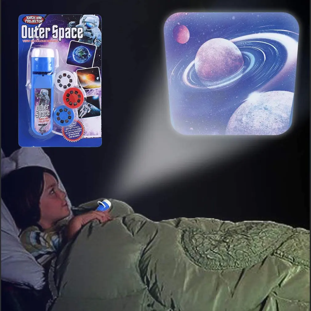 Projection Flashlight Light Outer Space Pattern Kids Projector Parent-child Interaction Puzzle Early Education Luminous Toy