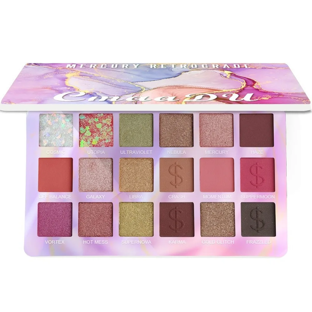 New 18 Color Nude Shining Eyeshadow Palette Makeup Glitter Pigment Smoky Eye Shadow Pallete Waterproof Cosmetics Eye Shadow