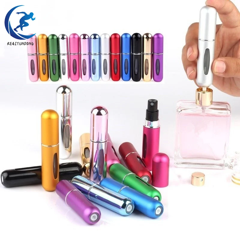 5ML Travel Empty Refillable Perfume Bottle Scent Pump Spray Case Cosmetic Containers With Atomizer For Outdoor Camping Hiking