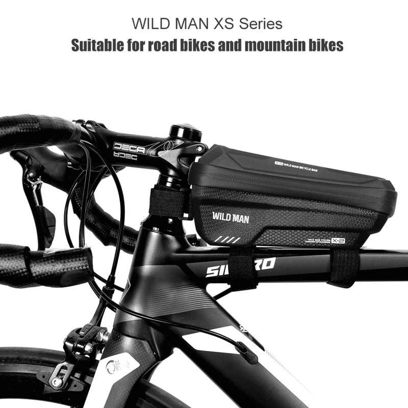 WILD MAN X2 Bicycle Bag EVA Hard Shell Waterproof Touch Screen High Capacity Road Bike Mountain Bike Anti-vibration Cycling