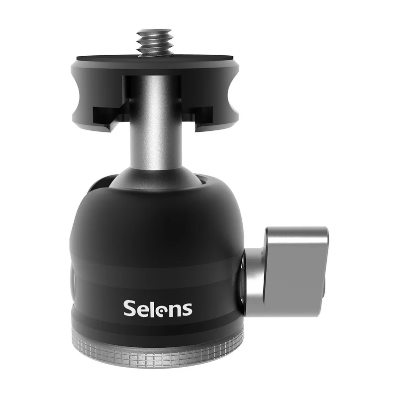 Selens Universal 2in1 Sparrow ball head cold shoe transform mini ballheads 1/4'' screw mount for Monopod DSLR Camera