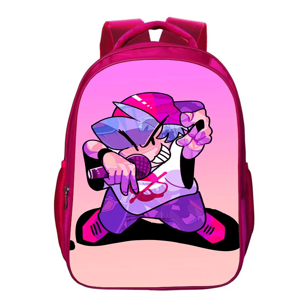 Funkin-Mochila escolar de viaje para adolescentes, morral de 16 pulgadas con dibujos animados