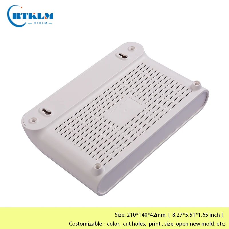 DIY Wifi Router Enclosure ABS Plastic Electrical Box Network Instrument Case 210x140x42mm for Home Networking Equipment