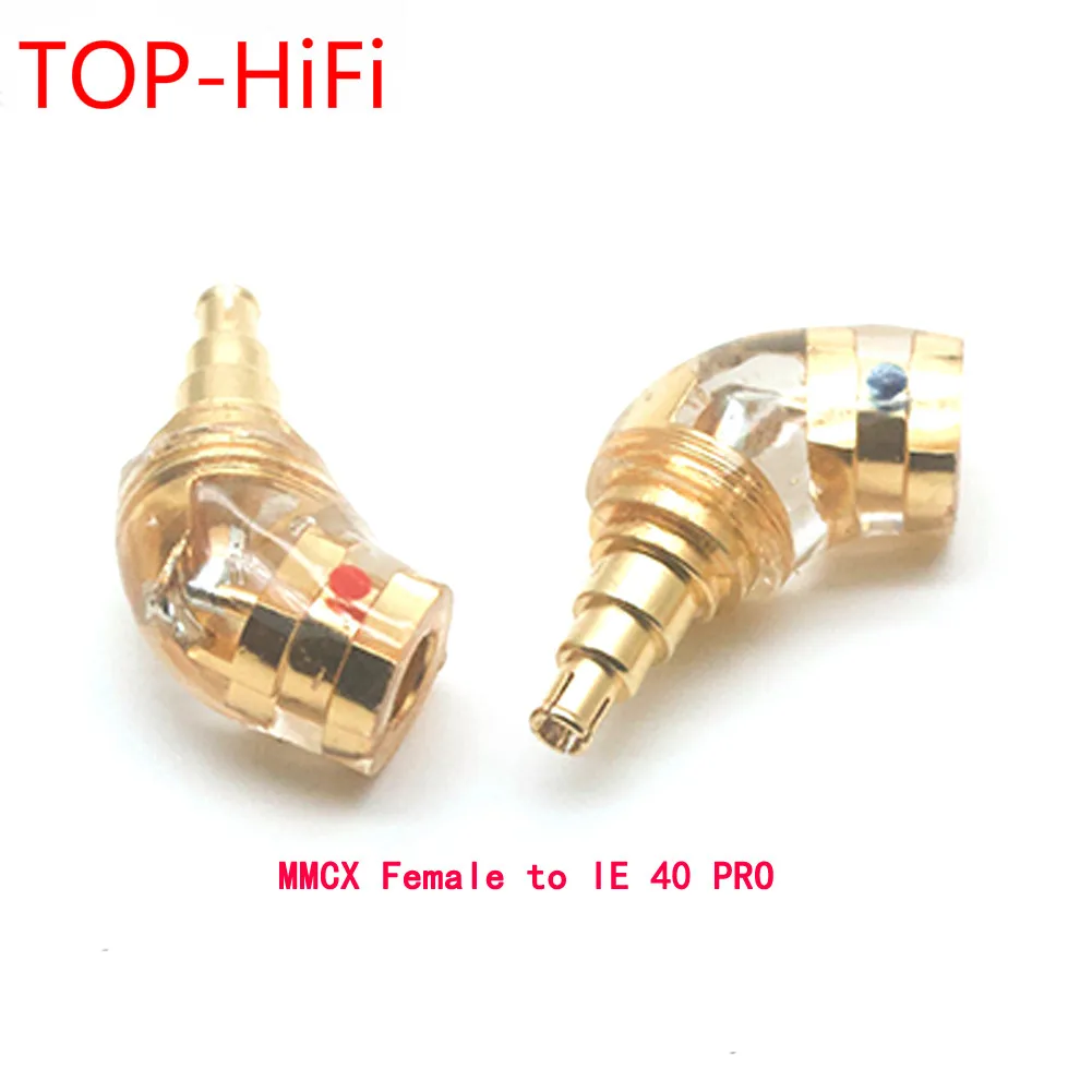 

TOP-HiFi Pair Gold Plated Headphone Plug for IE40 IE 40 PRO Male to MMCX/0.78mm Female Converter Adapter