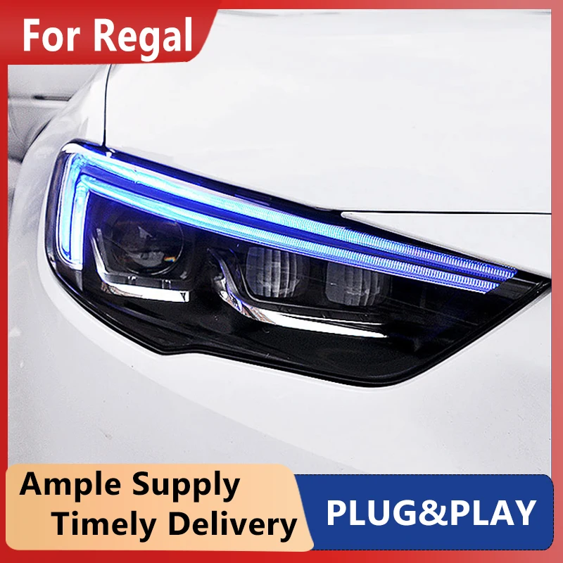 

Cars Headlight For Opel Buick Regal 2017-2020 Headlights LED DRL Running lights Bi-Xenon Beam Fog lights angel eyes Auto