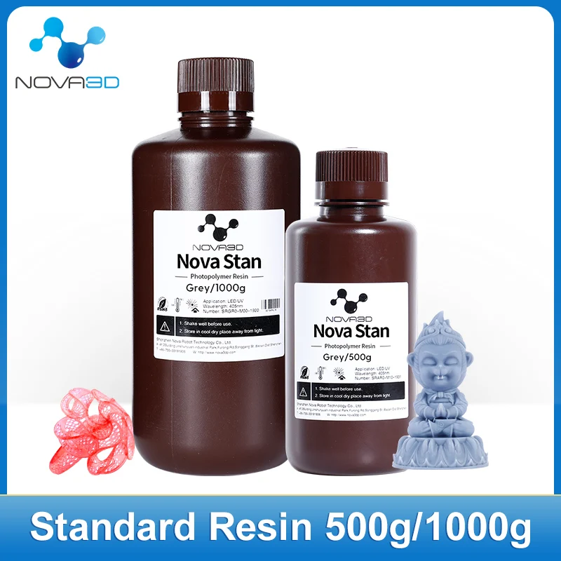 

NOVA3D 3D Printer UV Sensitive Resin 405nm LCD 1000g Liquid Impresora 3D Resina Printing Material for anycubic mono Elegoo mars