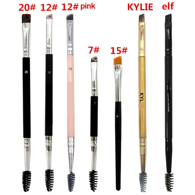 

Portable Double Head Eyelash Eyebrow Brush Eyeshadow Eyeliner Eyelash Oblique Brow Makeup Brushes Eye Cosmetic Accessories