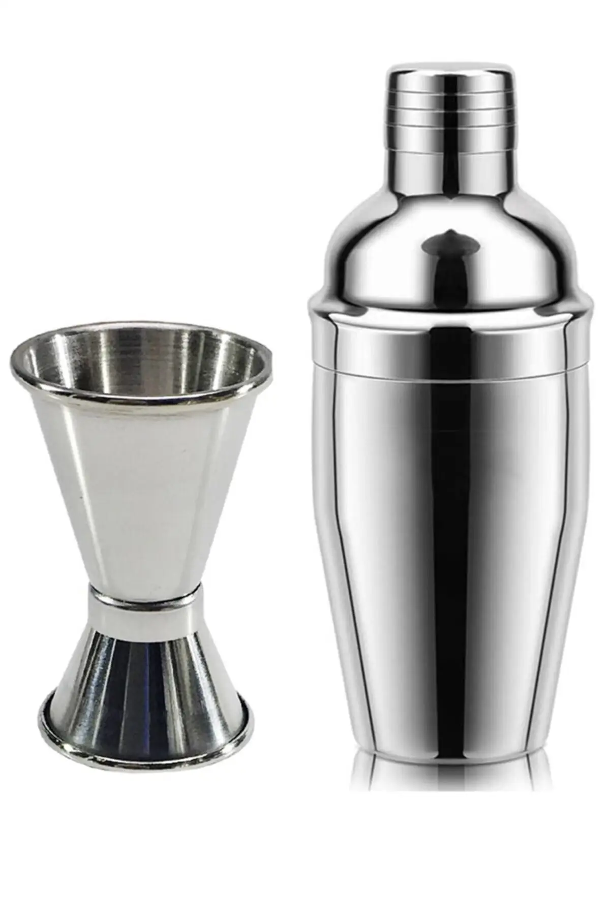 350 ml Steel Cocktail Shaker Mixer and 1/2 Cl Jigger Set